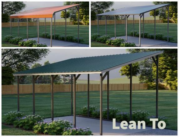 Lean to Style Carport